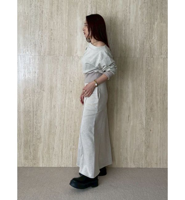 LAGUNAMOON「ラメスウェットナロースカート」|スカート|