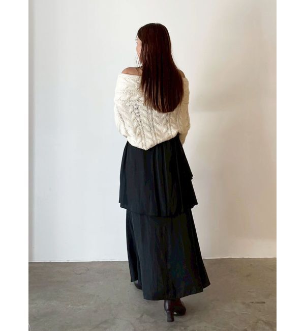 LAGUNAMOON「ヘムスリットティアードスカート」|スカート|