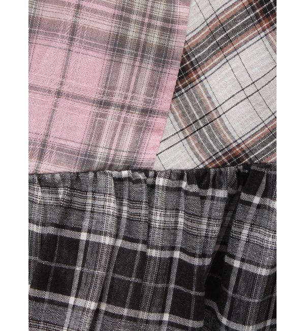 EVRIS「チェックドッキングロングスカート」|スカート|