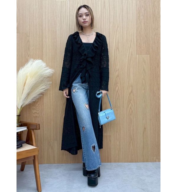 EVRIS「オープンニットロングカーディガン」|カーディガン|