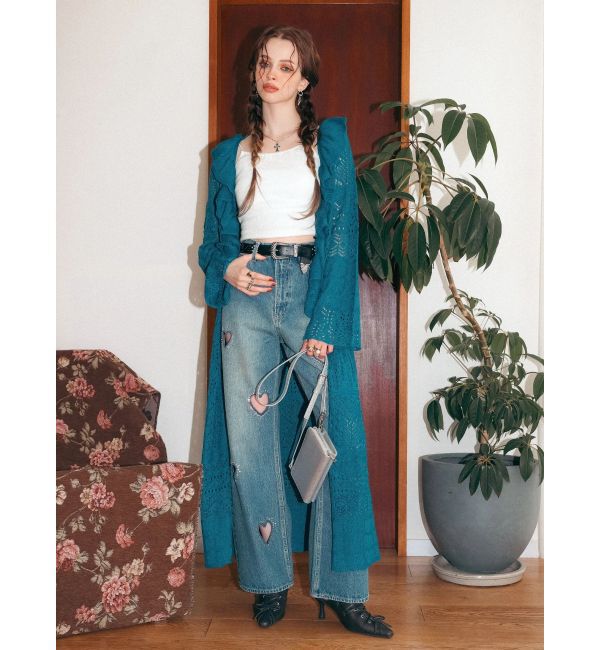 EVRIS「オープンニットロングカーディガン」|カーディガン|