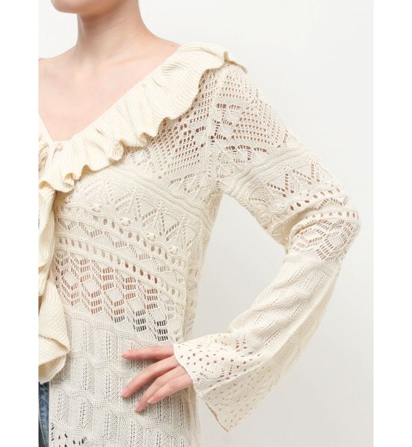 EVRIS「オープンニットロングカーディガン」|カーディガン|