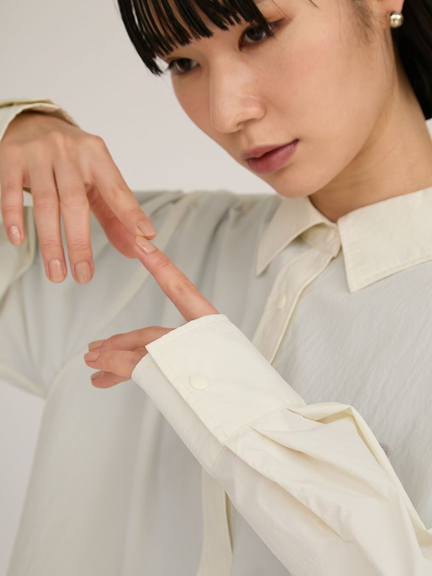 emmi atelier「【ONLINE限定カラー】【prince|emmi】ナイロンドロストシャツ」|シャツ・ブラウス|