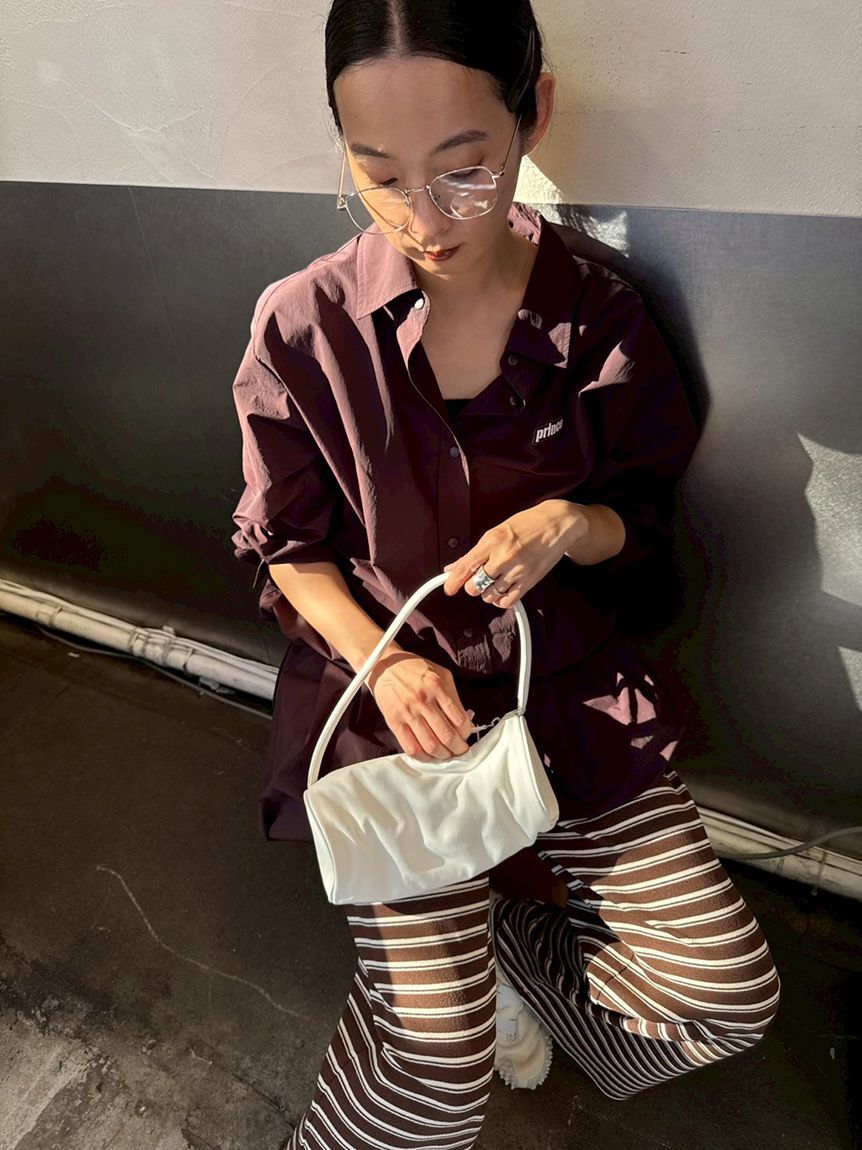 emmi atelier「【ONLINE限定カラー】【prince|emmi】ナイロンドロストシャツ」|シャツ・ブラウス|