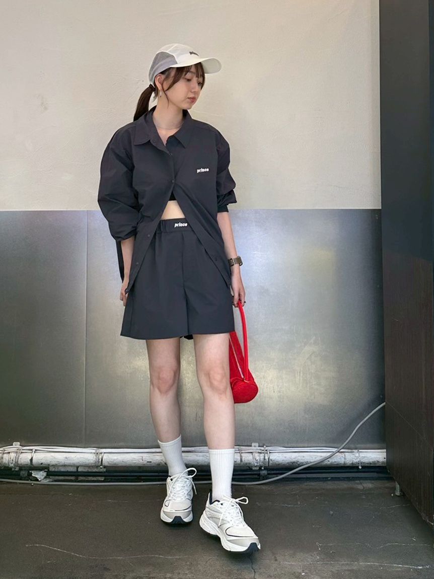 emmi atelier「【ONLINE限定カラー】【prince|emmi】ナイロンドロストシャツ」|シャツ・ブラウス|