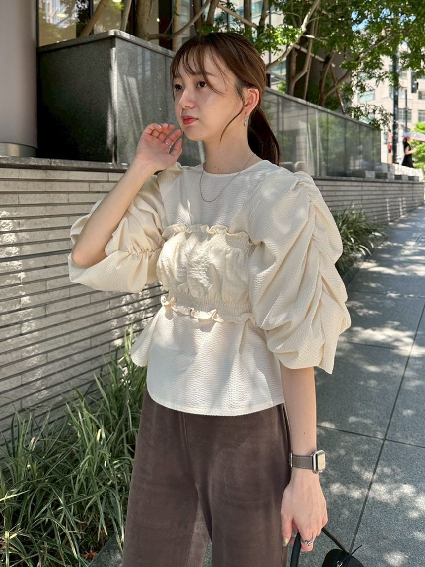 emmi atelier「ギンガムチェック2ピースブラウス」|シャツ・ブラウス|