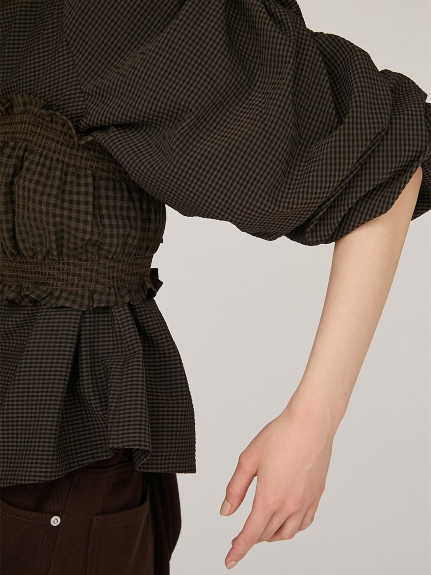 emmi atelier「ギンガムチェック2ピースブラウス」|シャツ・ブラウス|