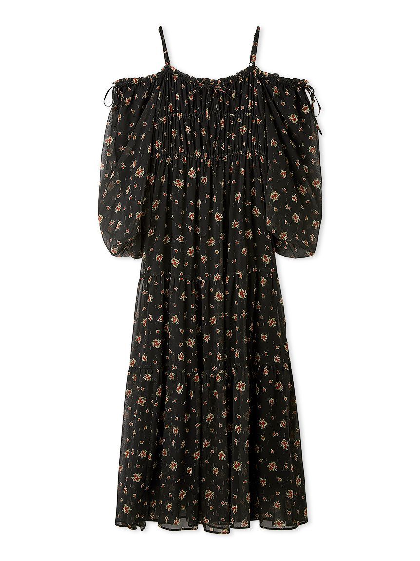 FURFUR「2WAYオリジナルフローラルドレス」|ドレス|BLK