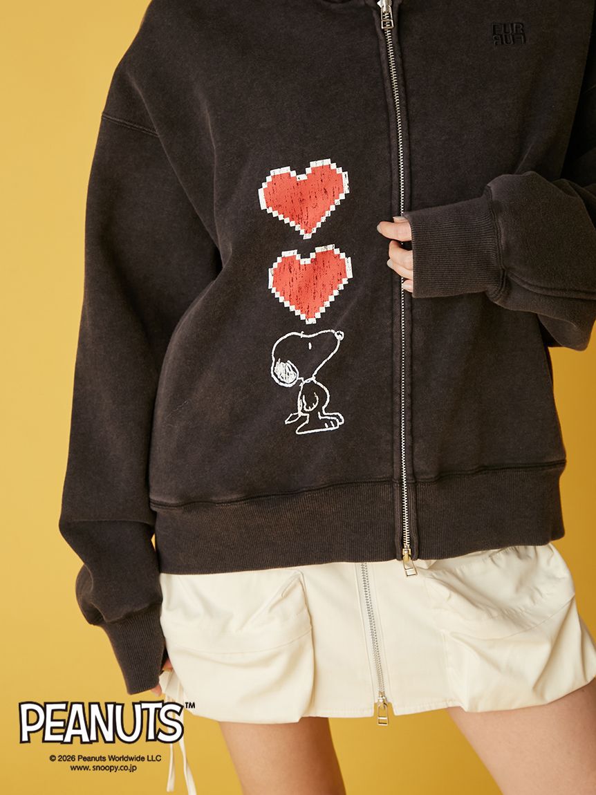 FURFUR「スヌーピーコラボルーズシルエットパーカー」|パーカー|