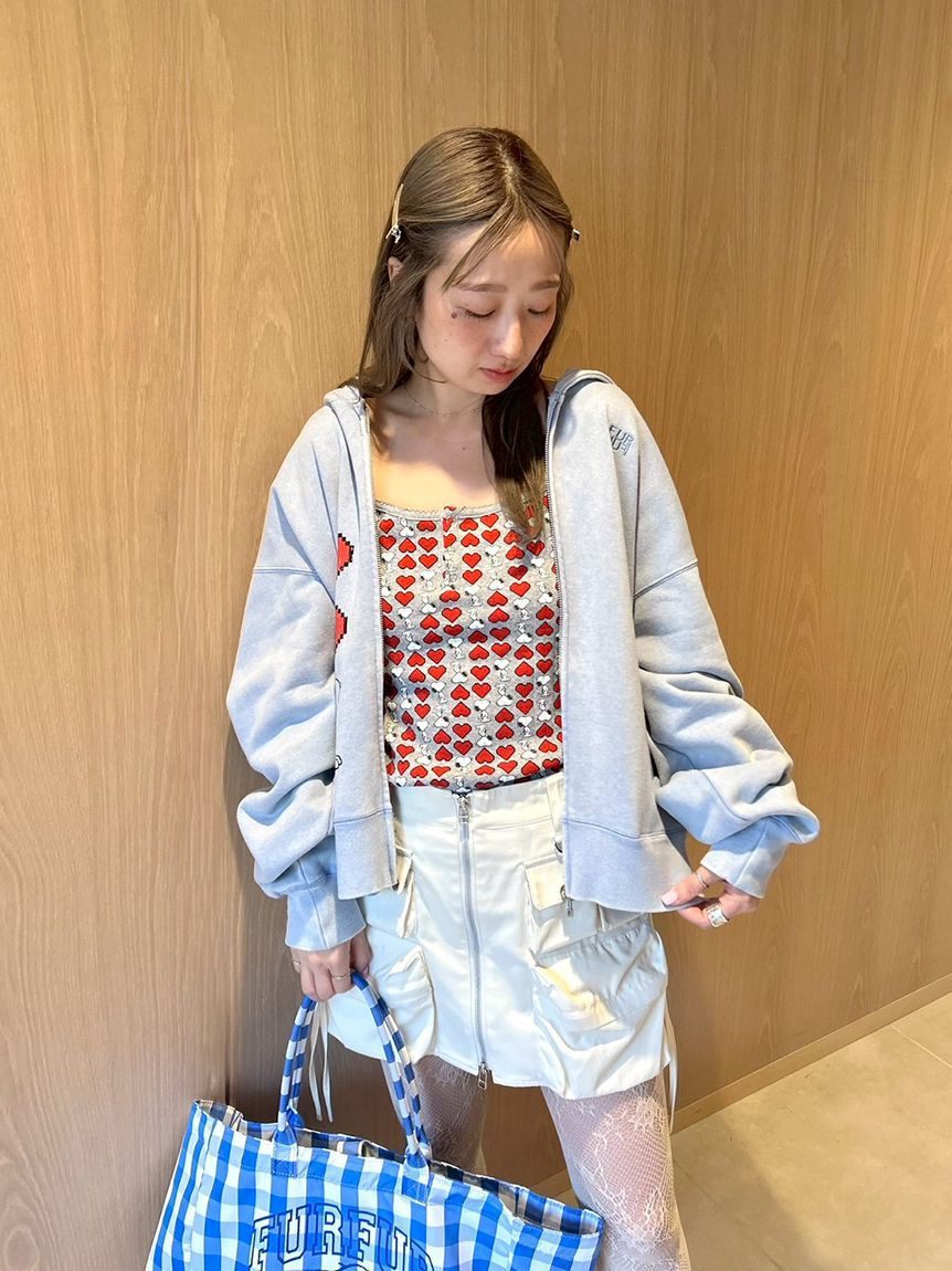 FURFUR「スヌーピーコラボルーズシルエットパーカー」|パーカー|