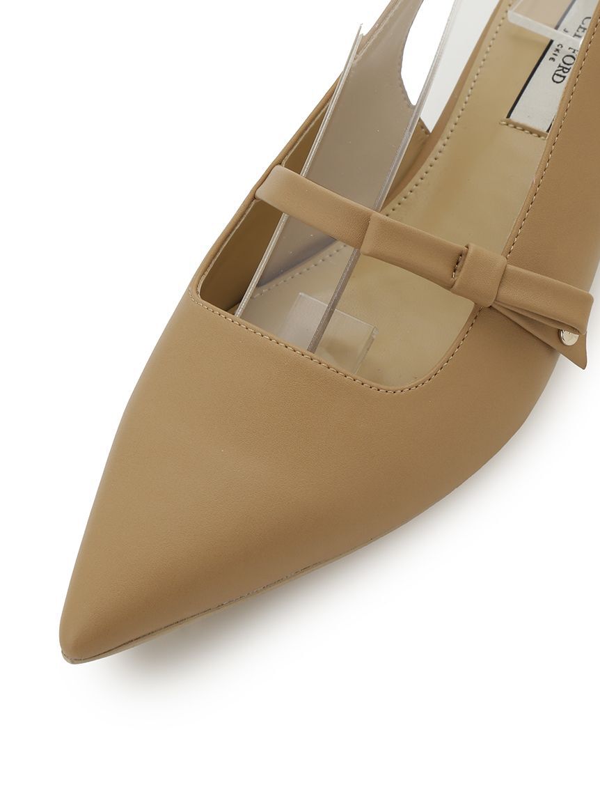 CELFORD「リボンディテールバックストラップミュール」|パンプス|