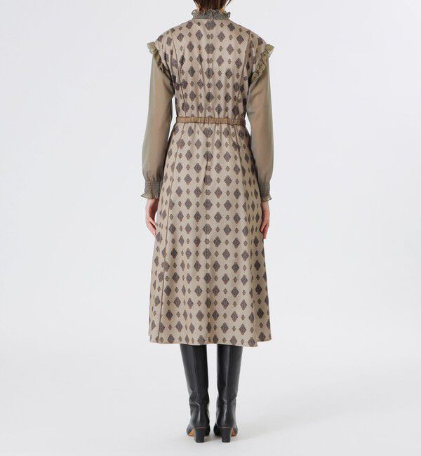  「レジメンタルオーナメントドレス」|ワンピース|