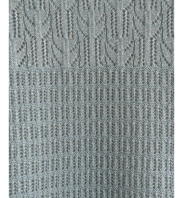 ikka「【2点セット】透かし編みラメニットベストアンサンブル」|ニット・セーター|