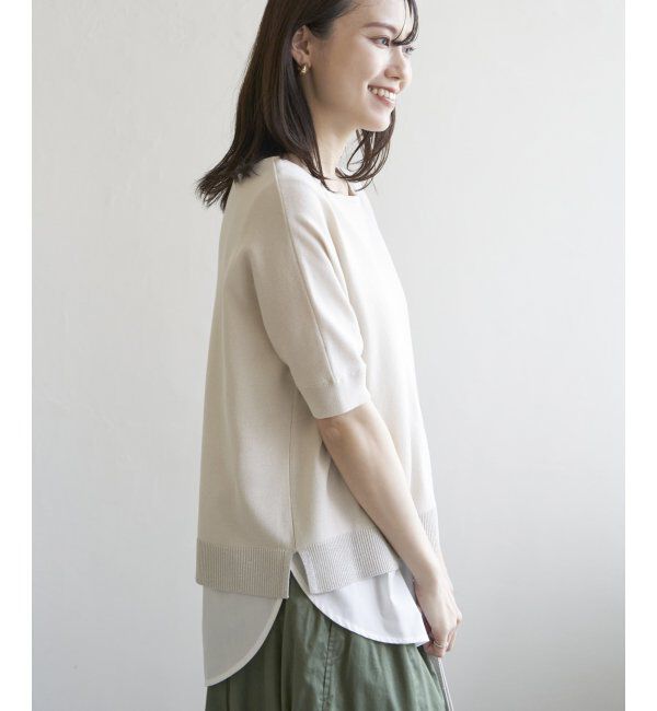 ikka「【2点セット】ドルマン裾ラメニットアンサンブル」|ニット・セーター|