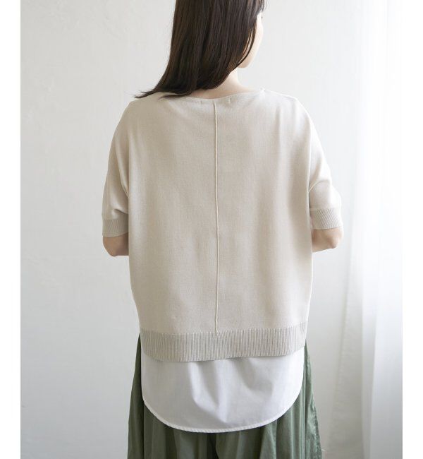 ikka「【2点セット】ドルマン裾ラメニットアンサンブル」|ニット・セーター|