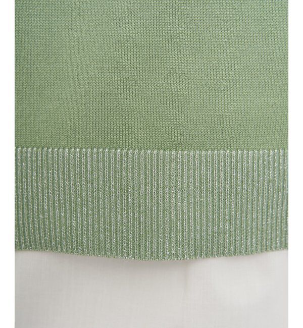 ikka「【2点セット】ドルマン裾ラメニットアンサンブル」|ニット・セーター|