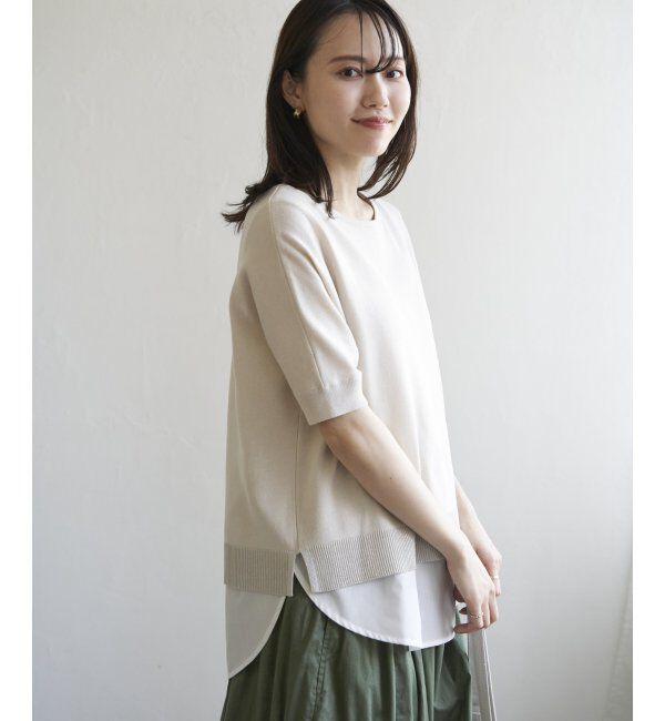 ikka「【2点セット】ドルマン裾ラメニットアンサンブル」|ニット・セーター|