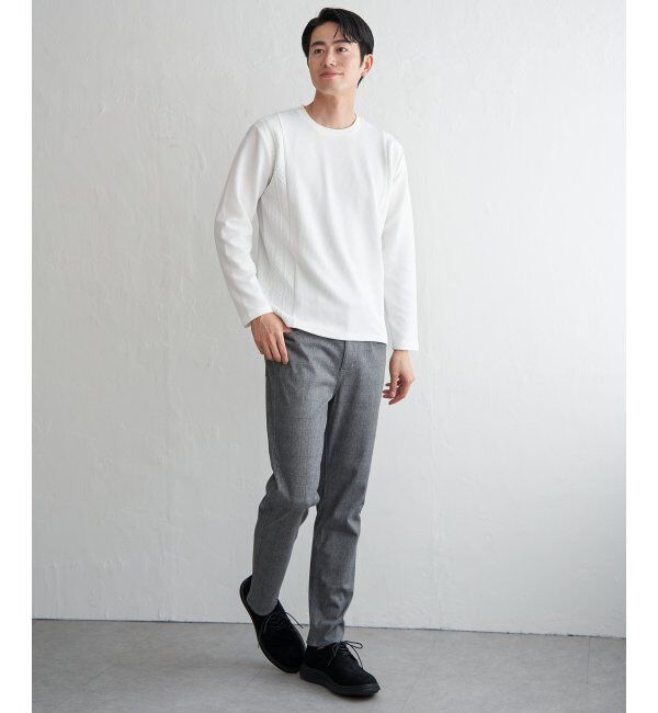 ikka「フクレジャカード切り替えロンT」|Tシャツ・カットソー|