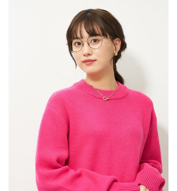  「Zoff｜emiri フォックス型 メガネ |辺見えみり チタン 軽量 メタルフレーム レンズ交換券付」|メガネ|