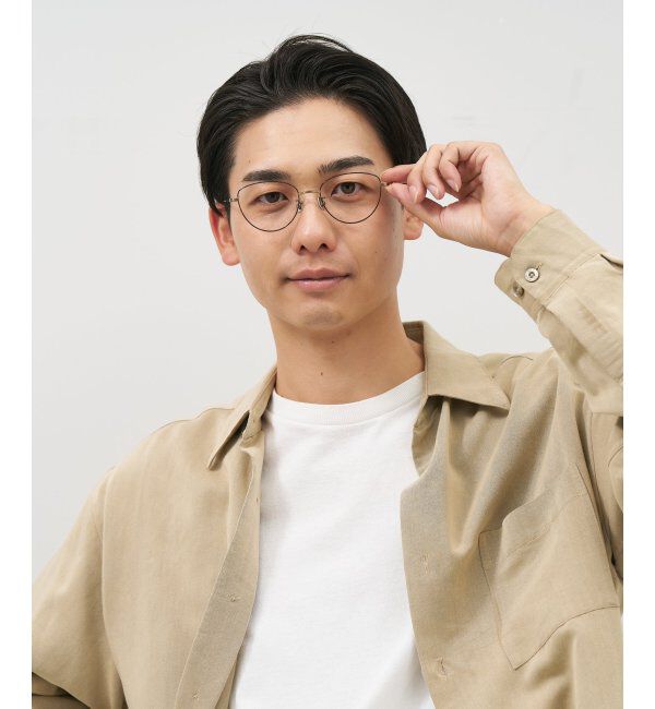  「Zoff｜emiri フォックス型 メガネ |辺見えみり チタン 軽量 メタルフレーム レンズ交換券付」|メガネ|