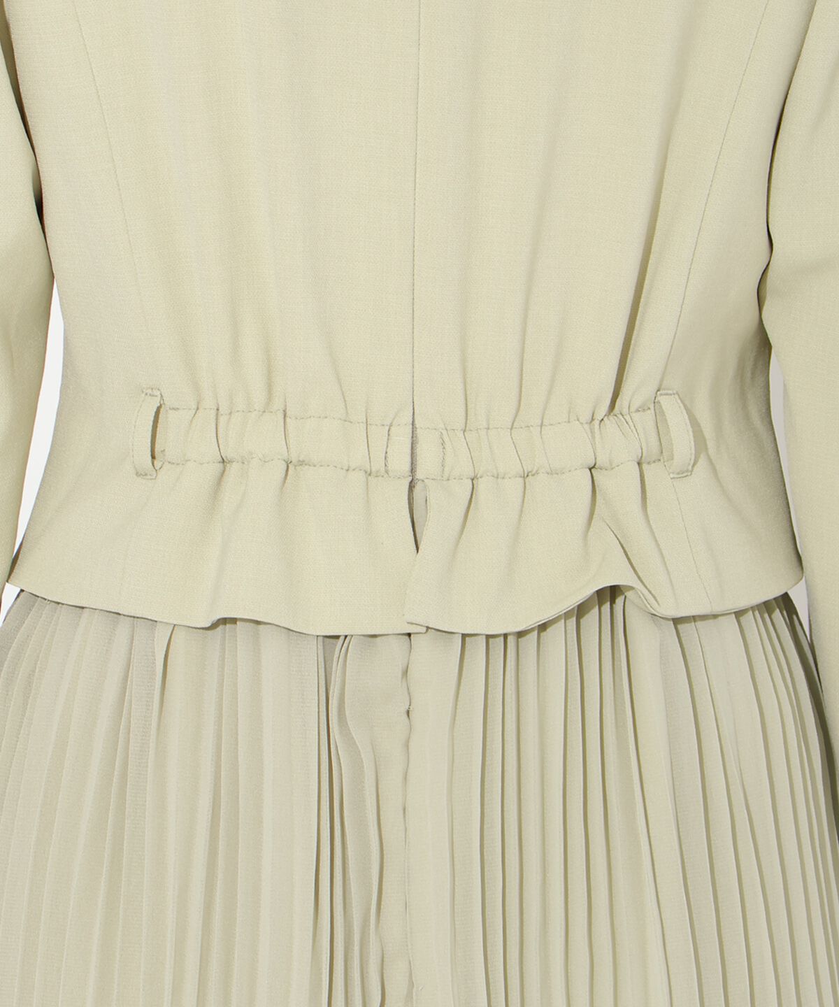 アンドクチュール「ジャケットレイヤードプリーツワンピース」|ワンピース|