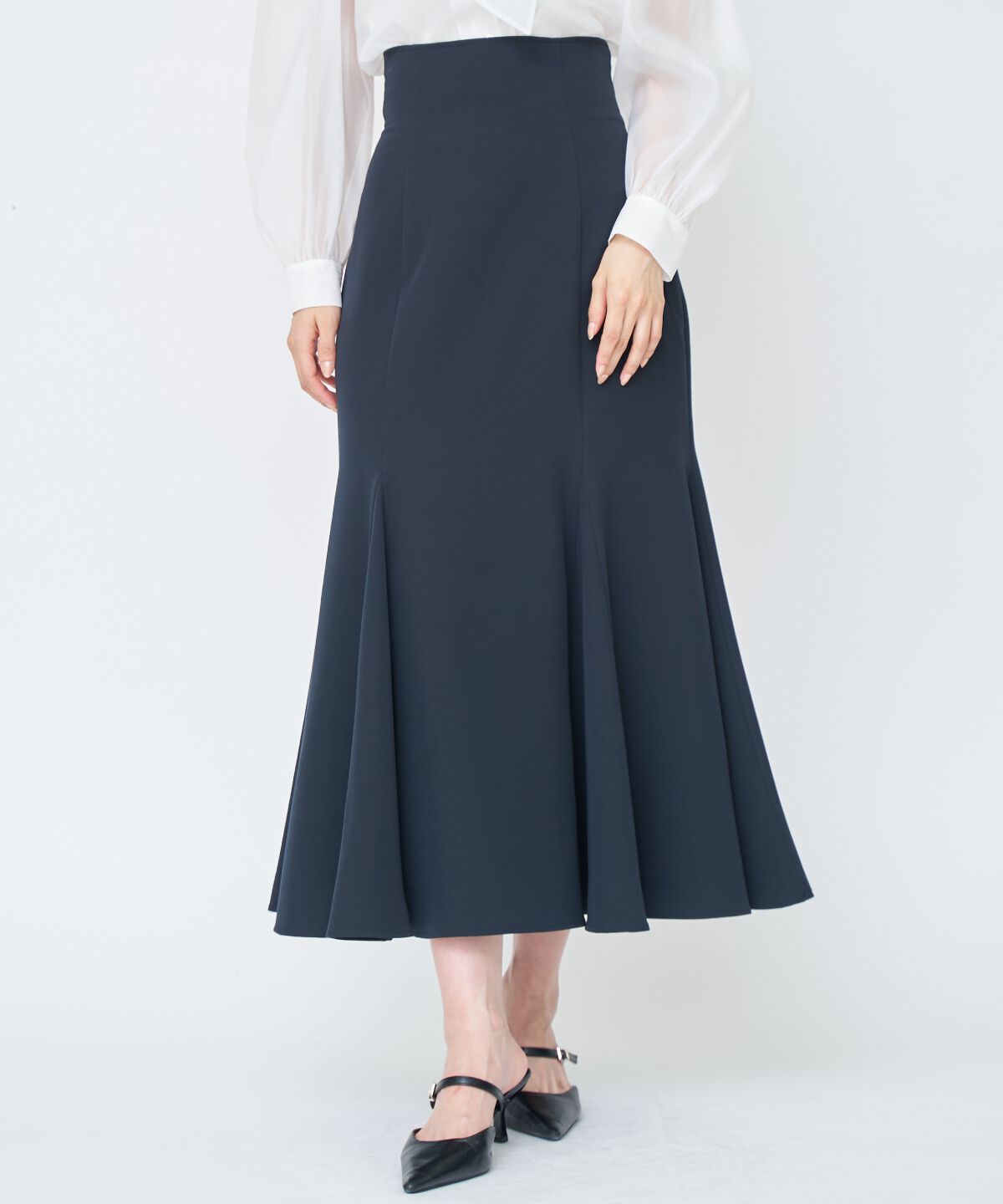 アンドクチュール「バックレースアップマーメイドスカート」|フレア|