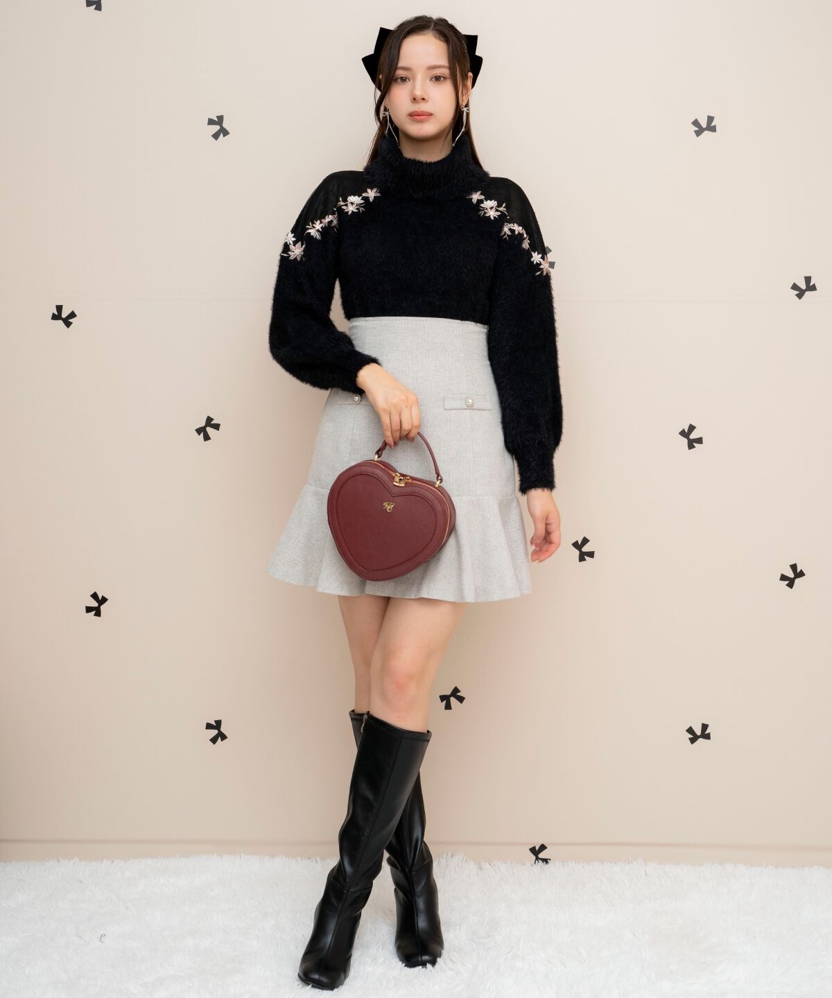 WILLSELECTION「刺繍シャギーニットプルオーバー」|ニット・セーター|