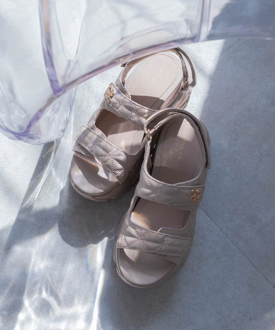  「モノグラムパーツキルティングスポーツサンダル」|サンダル|