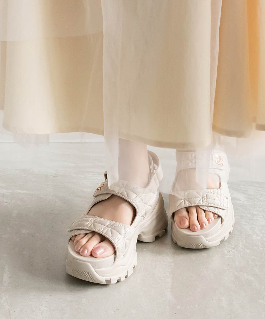  「モノグラムパーツキルティングスポーツサンダル」|サンダル|