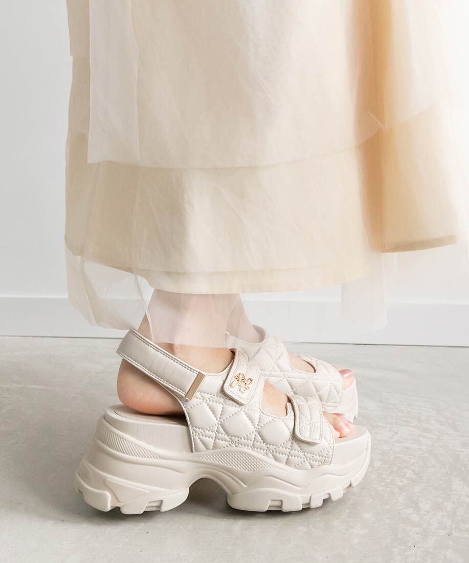  「モノグラムパーツキルティングスポーツサンダル」|サンダル|