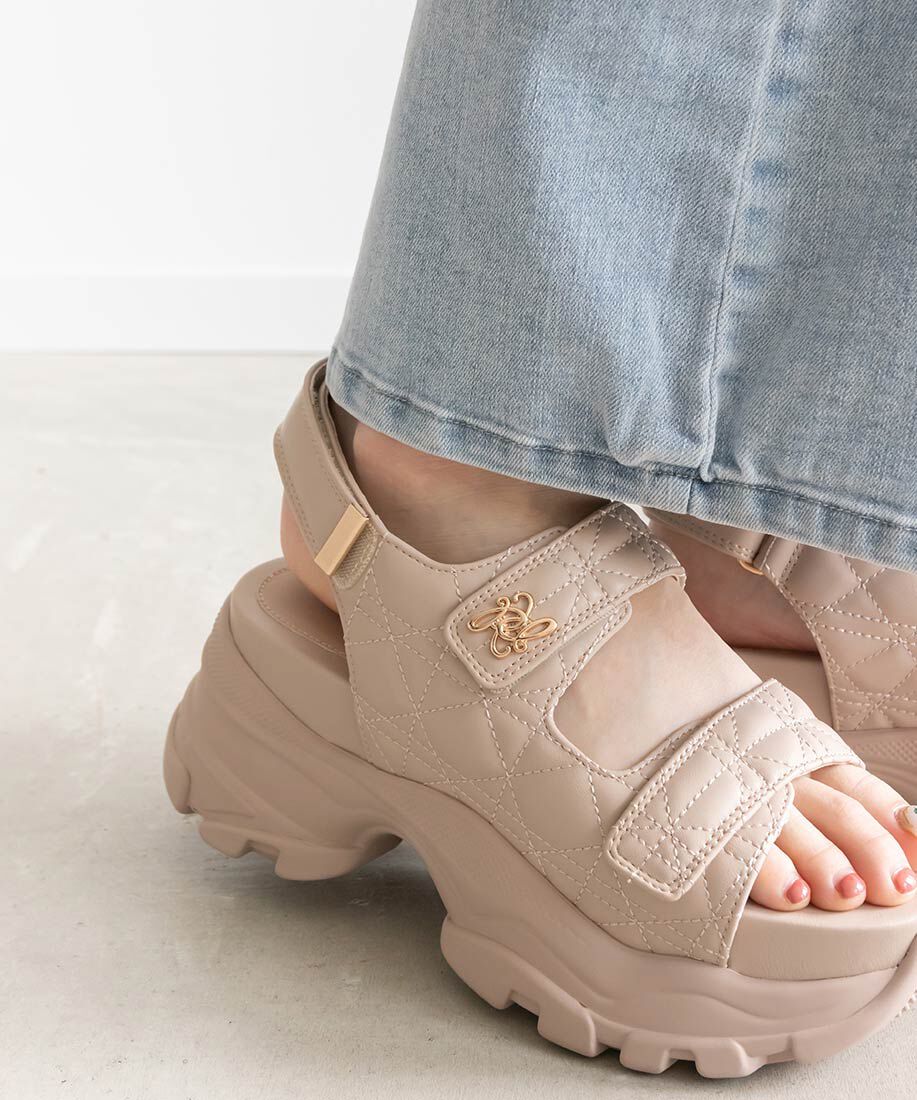  「モノグラムパーツキルティングスポーツサンダル」|サンダル|