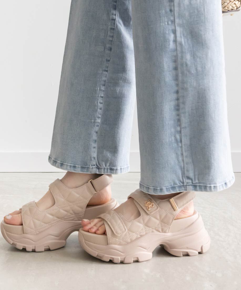  「モノグラムパーツキルティングスポーツサンダル」|サンダル|