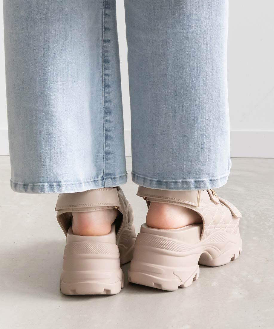  「モノグラムパーツキルティングスポーツサンダル」|サンダル|