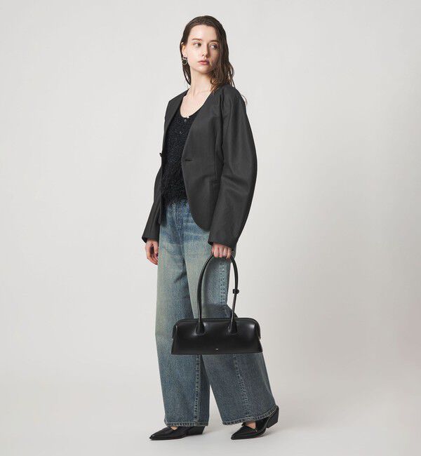 ASTRAET「＜ASTRAET＞コットン シェイプ ノーカラージャケット」|ノーカラージャケット|