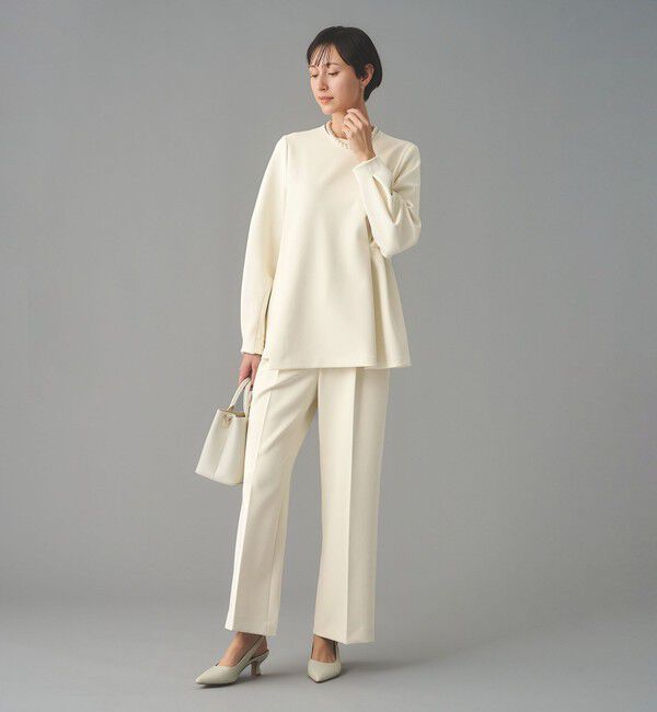 UNITED ARROWS「SPONGY タック ワイドパンツ」|スラックス|