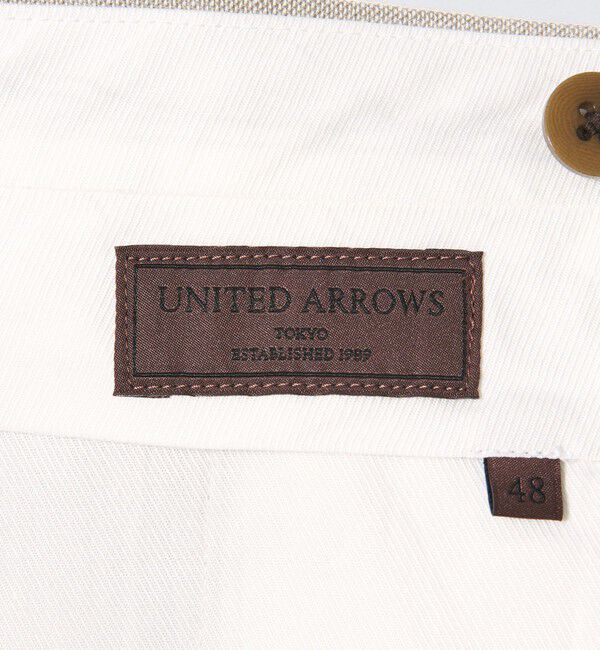 UNITED ARROWS「ポプリン 1プリーツ スラックス R-MODEL」|スラックス|