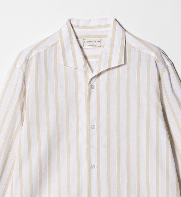 UNITED ARROWS「SOKTAS カラーストライプ オープンカラーシャツ」|シャツ・ブラウス|