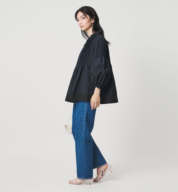 UNITED ARROWS「ピンタック バンドカラー ブラウス」|シャツ・ブラウス|