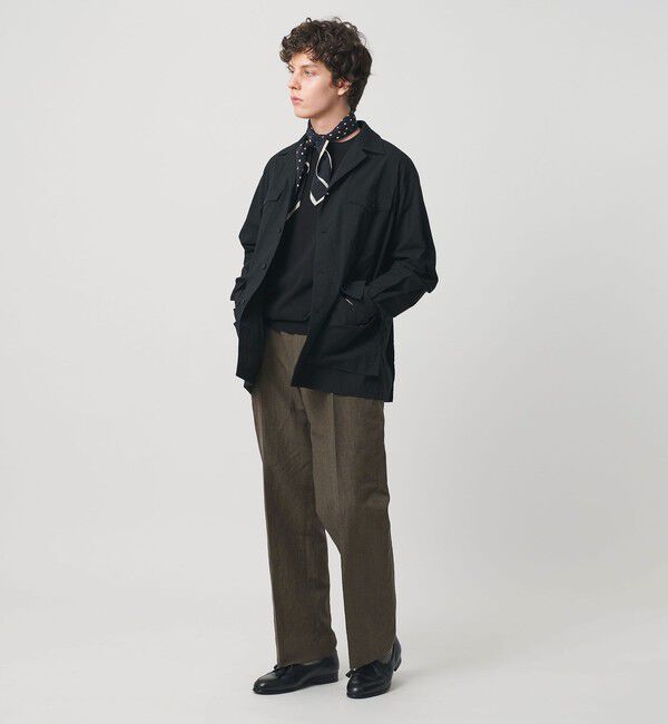 UNITED ARROWS「ウール/リネン トロピカル タンブラー ワイドストレート パンツ」|スラックス|