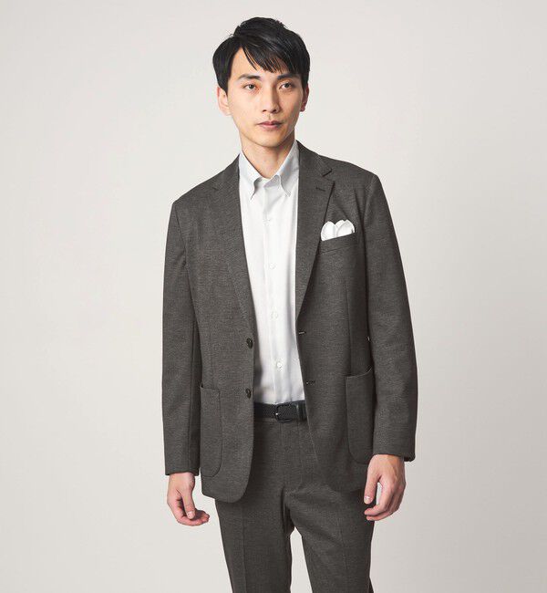 UNITED ARROWS green label relaxing「A+ プリントジャージ 2B スタンダード セットアップ ジャケット -ウォッシャブル・ストレッチ-」|テーラードジャケット|