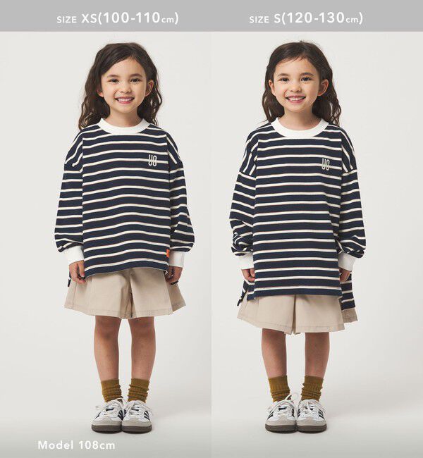 UNITED ARROWS green label relaxing「【別注】＜UNIVERSAL OVERALL＞ボーダー ロングスリーブ / キッズ  100cm-130cm」|Tシャツ・カットソー|