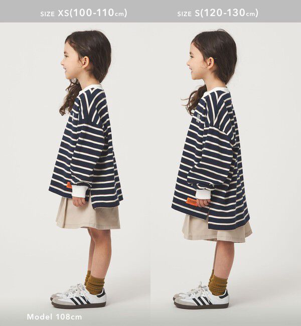 UNITED ARROWS green label relaxing「【別注】＜UNIVERSAL OVERALL＞ボーダー ロングスリーブ / キッズ  100cm-130cm」|Tシャツ・カットソー|