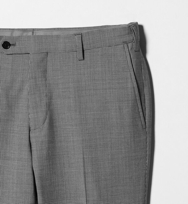 UNITED ARROWS green label relaxing「TW メランジ トロピカル スタンダード スラックス -ウォッシャブル・ストレッチ・ウエストアジャスター-」|スラックス|