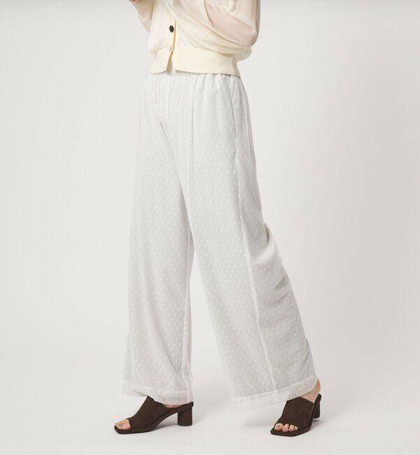 EMMEL REFINES「＜EMMEL REFINES＞EM ドットチュール レイヤー パンツ」|チノ|OFF WHITE