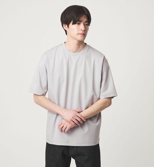 UNITED ARROWS green label relaxing「オーガニックコットン ポンチ クルーネック Tシャツ -接触冷感-」|Tシャツ・カットソー|LT.GRAY