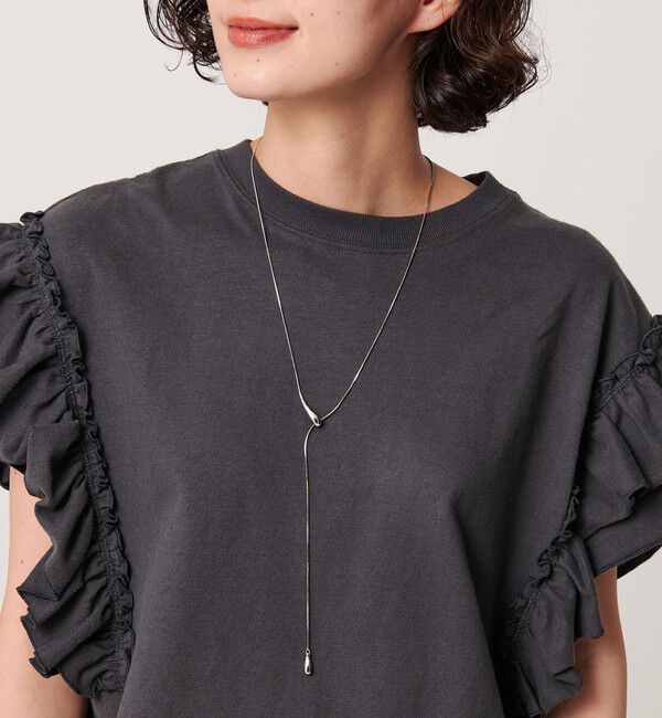 BEAUTY&YOUTH UNITED ARROWS「メタルドロップ スライダーネックレス」|ネックレス|SILVER
