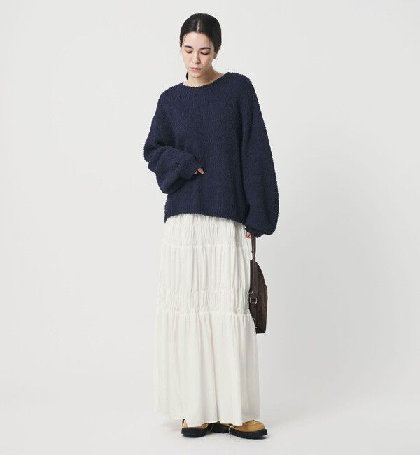 BEAUTY&YOUTH UNITED ARROWS「レーヨンブレンド シャーリング ロングスカート」|スカート|