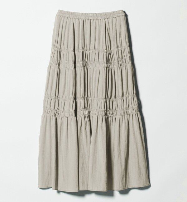BEAUTY&YOUTH UNITED ARROWS「レーヨンブレンド シャーリング ロングスカート」|スカート|
