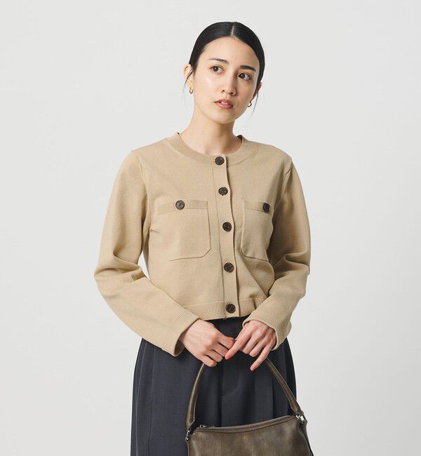 BEAUTY&YOUTH UNITED ARROWS「ポケット コンパクト カーディガン ウォッシャブル」|カーディガン|