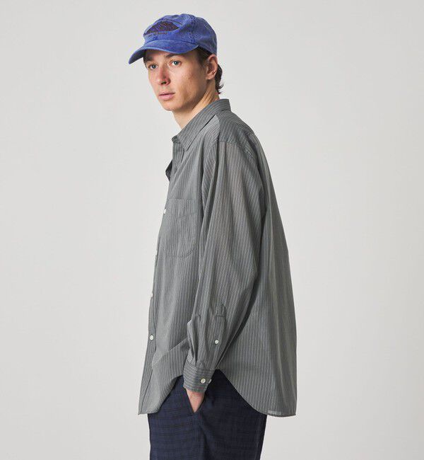 STEVEN ALAN「＜Steven Alan＞ 100 ガスボイル ストライプ レギュラーカラー シャツ LOOSE」|シャツ・ブラウス|